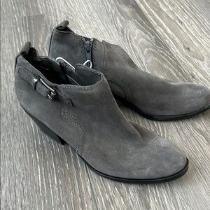 Gray Suede women’s Ankle Boots
